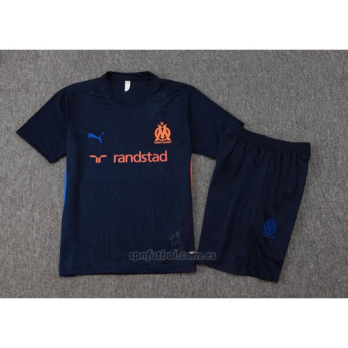 Chandal del Olympique Marsella Manga Corta 2024-2025 Azul - Pantalon Corto